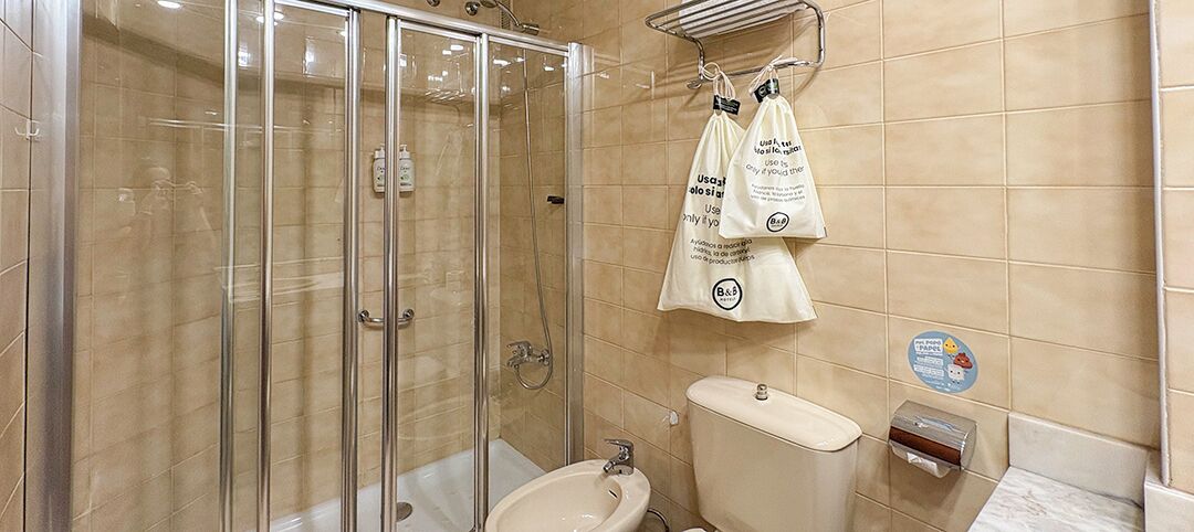 Bathtub, hair dryer, towels, soap