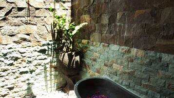 Villa, 2 Bedrooms, Private Pool | Bathroom | Separate tub and shower, free toiletries, hair dryer, bidet