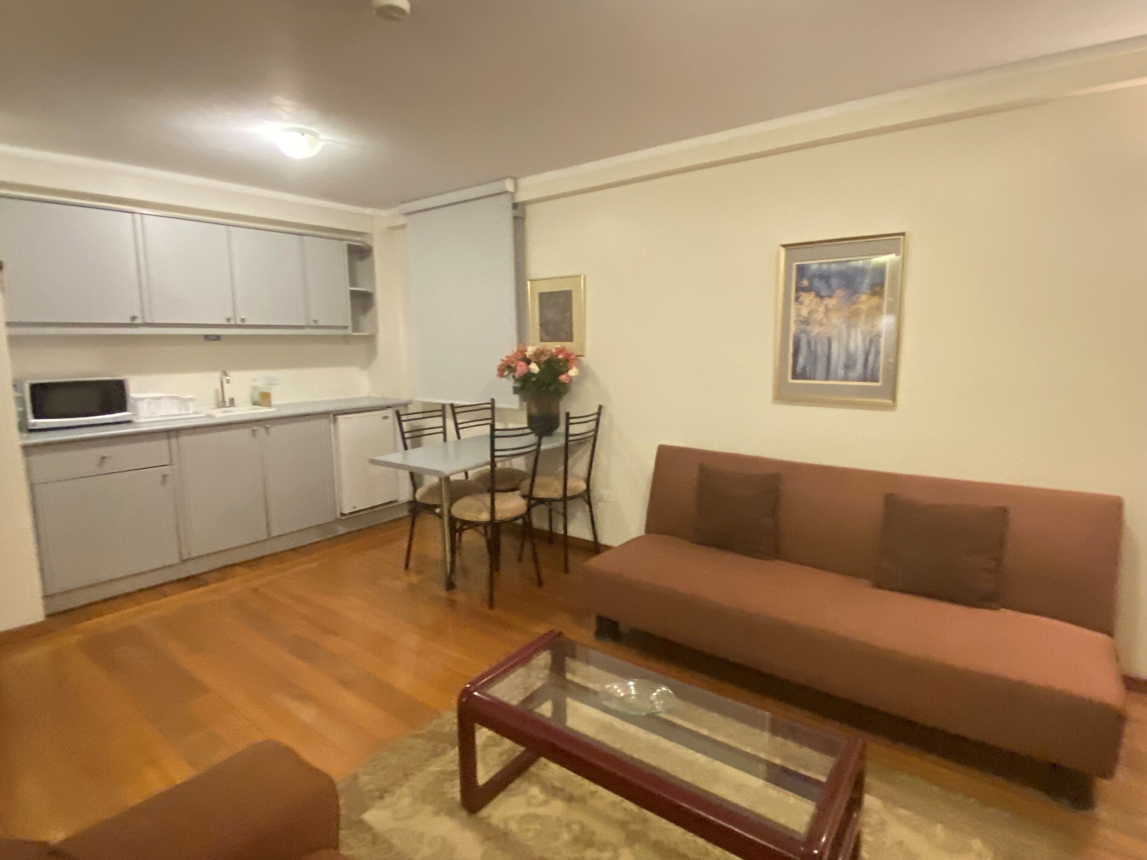 comfort studio suite, city view | living area | flat-screen tv, dvd player, pay films