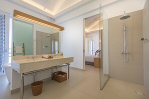 Villa, Garden View, Garden Area | Bathroom | Shower, designer toiletries, hair dryer, bathrobes - Cove 55 (Kuching)