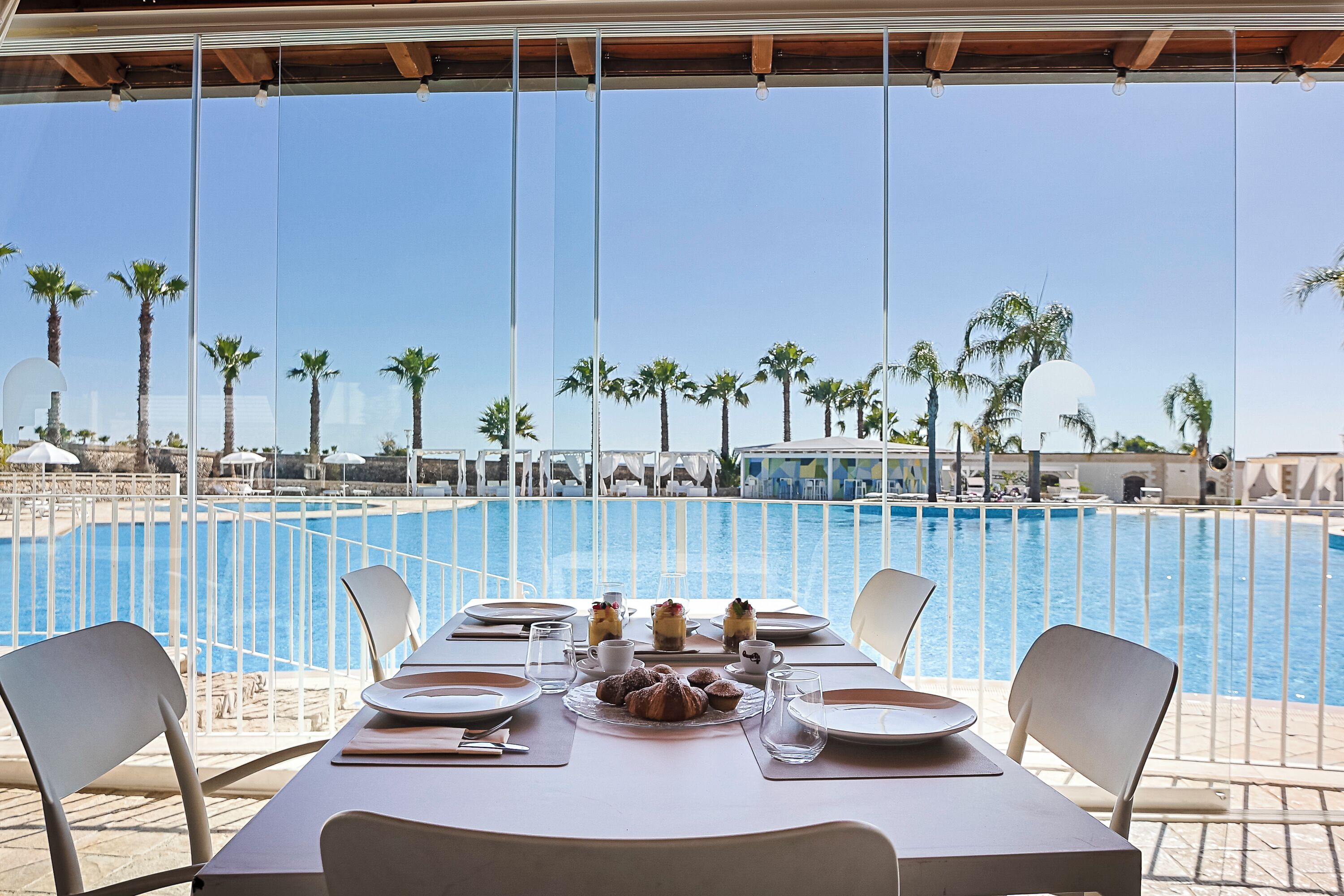 lunch, dinner served; italian cuisine, pool views