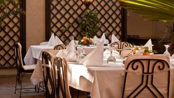 Outdoor banquet area