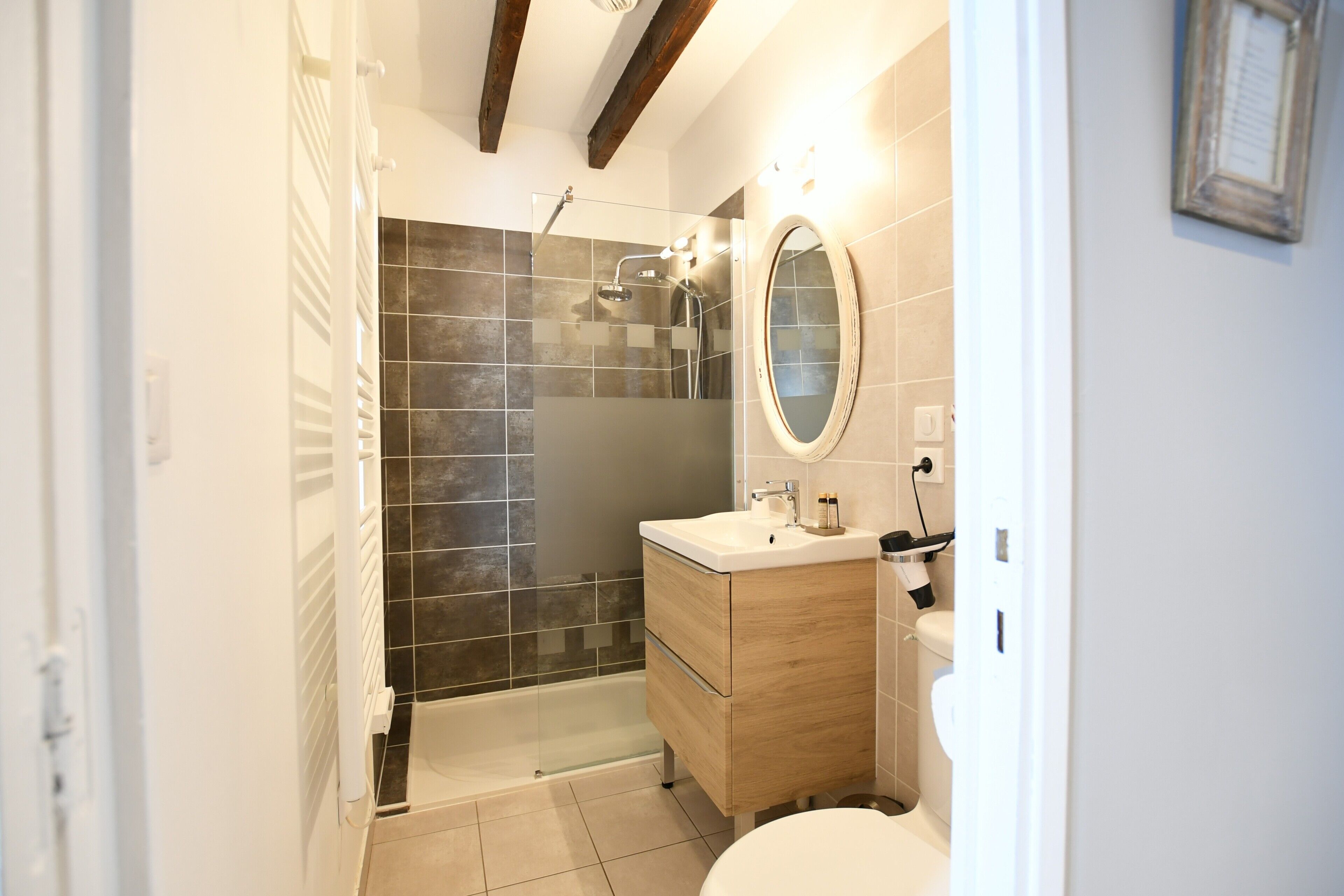 superior apartment | bathroom | free toiletries, hair dryer, towels, soap