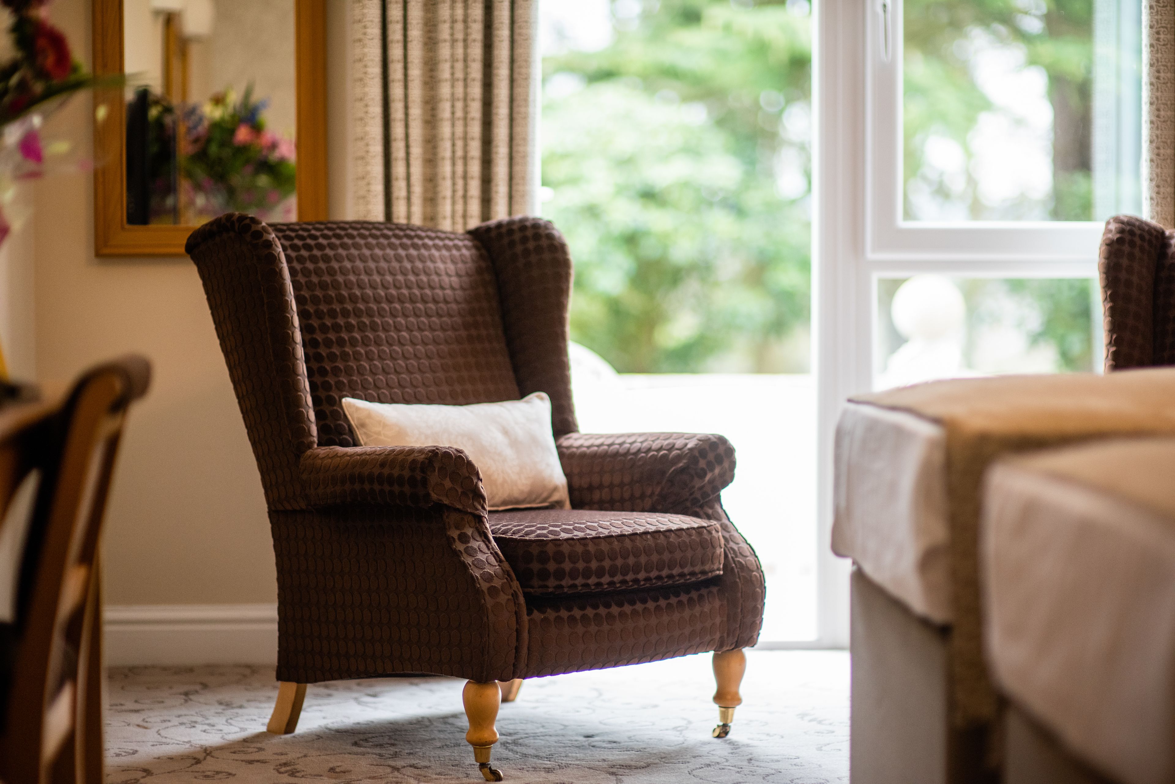 twin room, garden view | in-room safe, individually decorated, desk, iron/ironing board