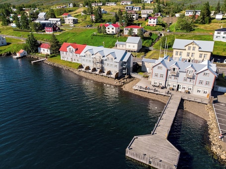 Aerial view. Fosshotel Eastfjords