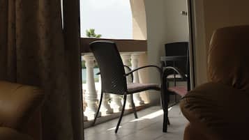 Basic Apartment, 2 Bedrooms, Pool View | Terrace/patio