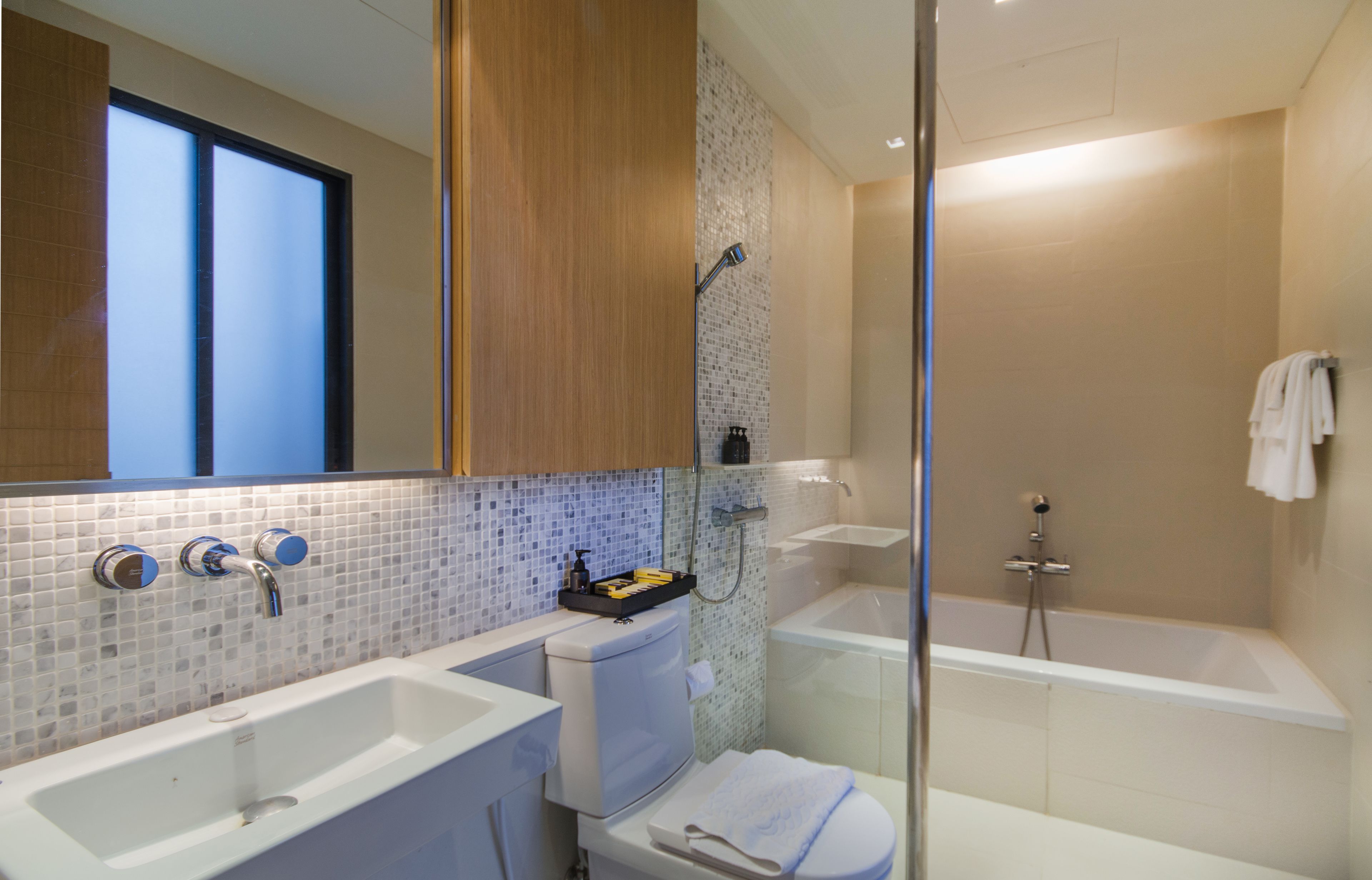 luxury suite, 2 bedrooms | bathroom | rainfall showerhead, free toiletries, hair dryer, bathrobes