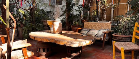Outdoor banquet area