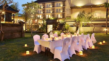Outdoor wedding area