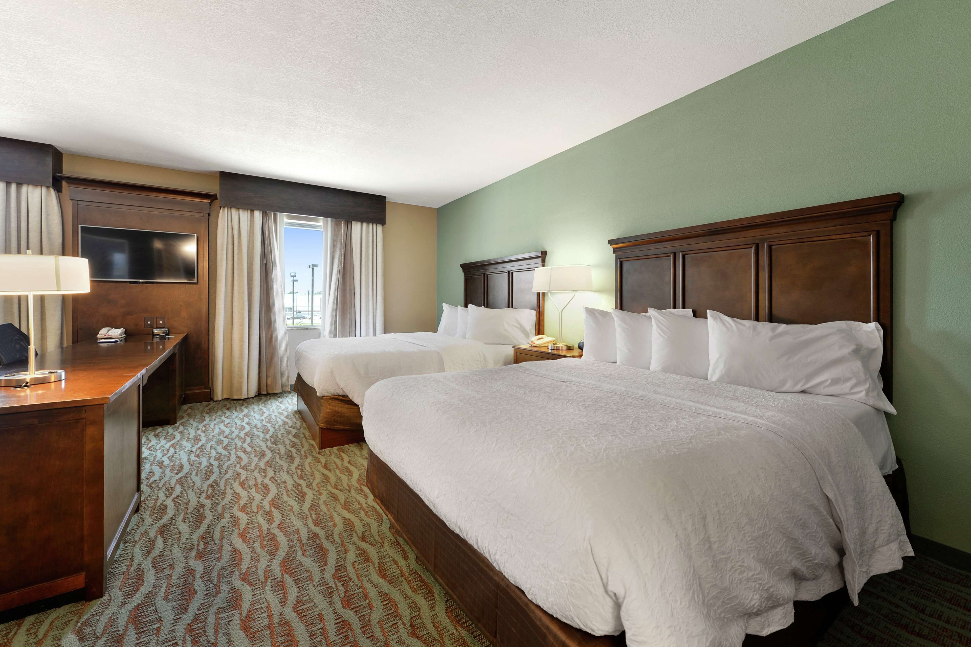 studio, 2 queen beds, refrigerator & microwave (wetbar) | pillow-top beds, desk, laptop workspace, blackout curtains