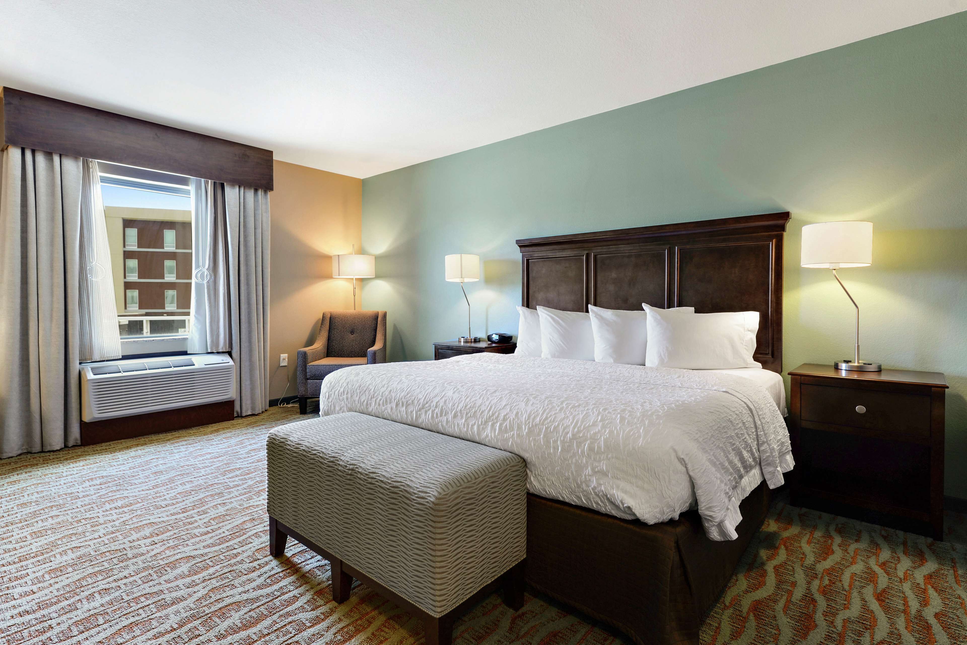 Room, 1 King Bed, Accessible, Non Smoking | Pillowtop beds, desk, laptop workspace, blackout drapes