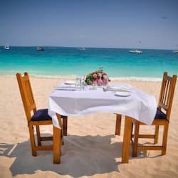 International cuisine, beach views