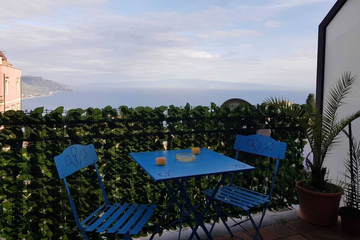 Panoramic Studio Suite, Kitchenette, Sea View | Balcony
