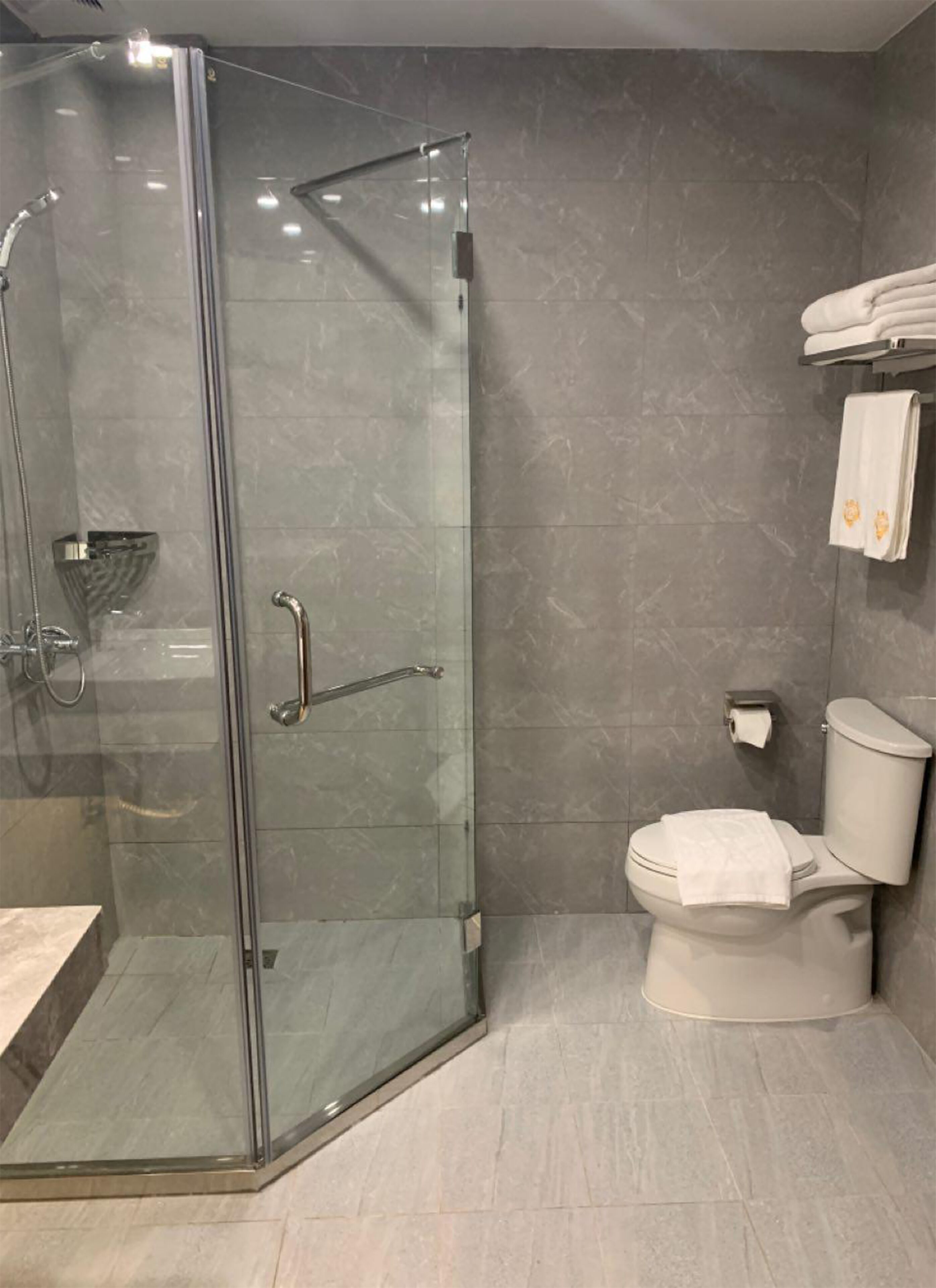 shower, free toiletries, hair dryer, bathrobes