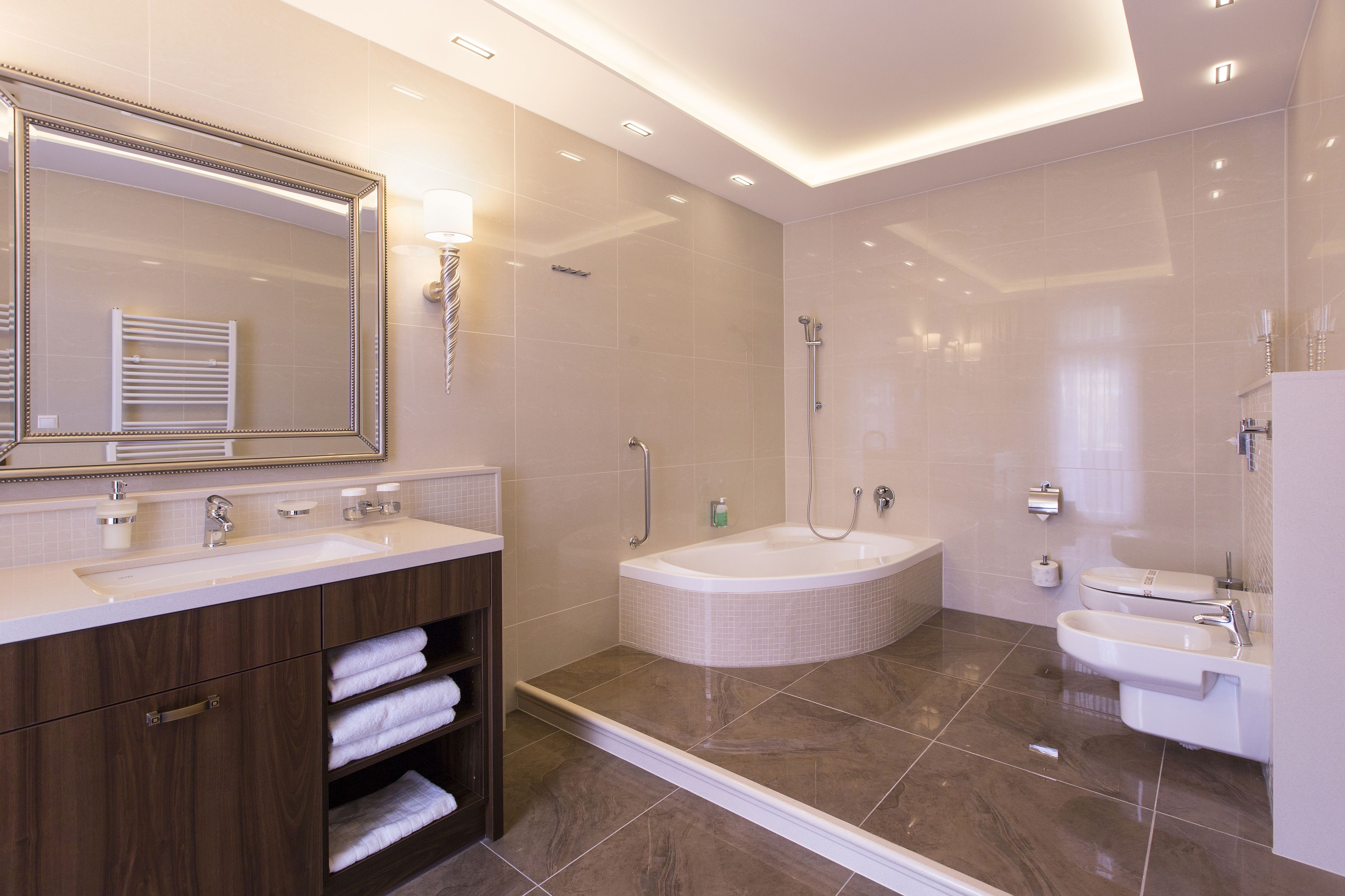 free toiletries, hair dryer, bathrobes, slippers