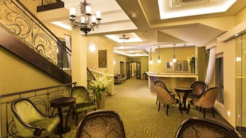 Siddeområde i lobbyen