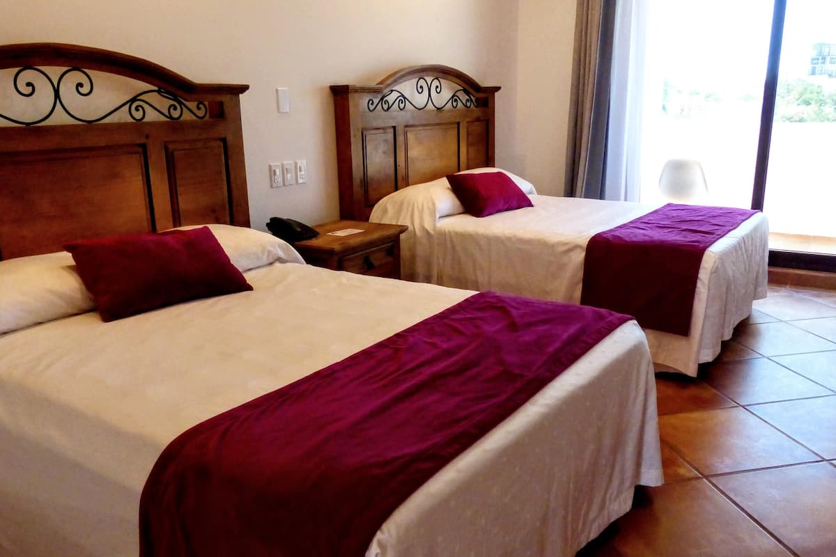 Deluxe Double Room, 2 Double Beds, City View, Tower | Individually furnished, blackout curtains, free WiFi, bed sheets