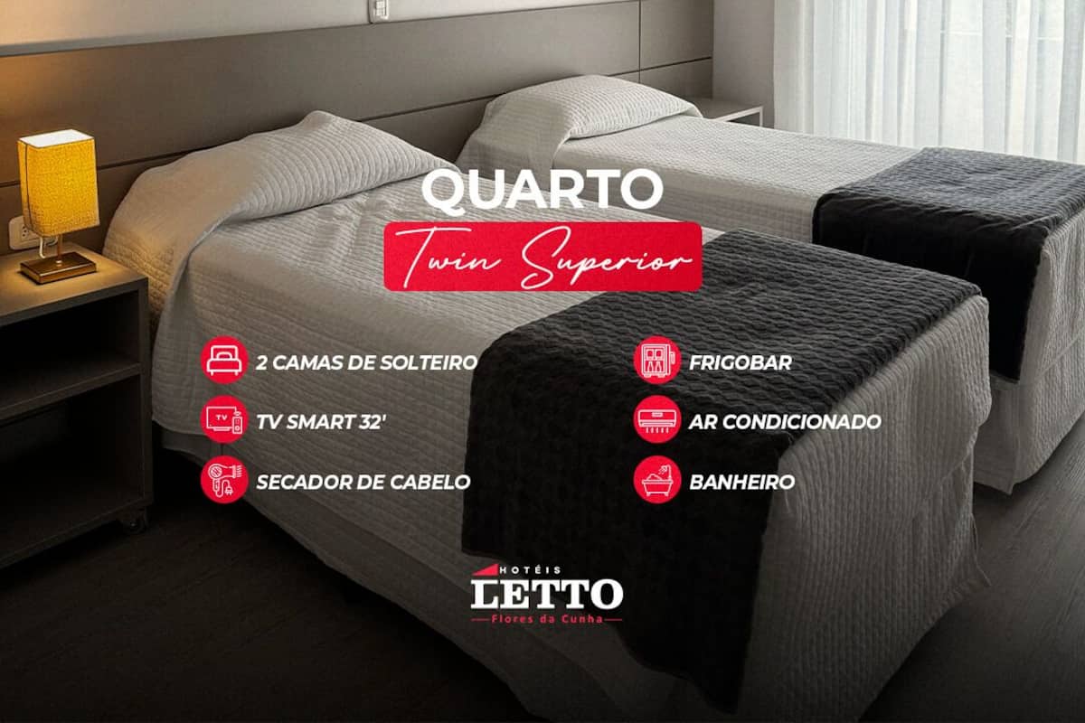 Chambre Supérieure avec lits jumeaux | Wi-Fi gratuit, draps fournis