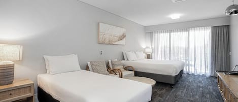 Executive King and Single with View | 1 bedroom, premium bedding, pillow-top beds, individually decorated