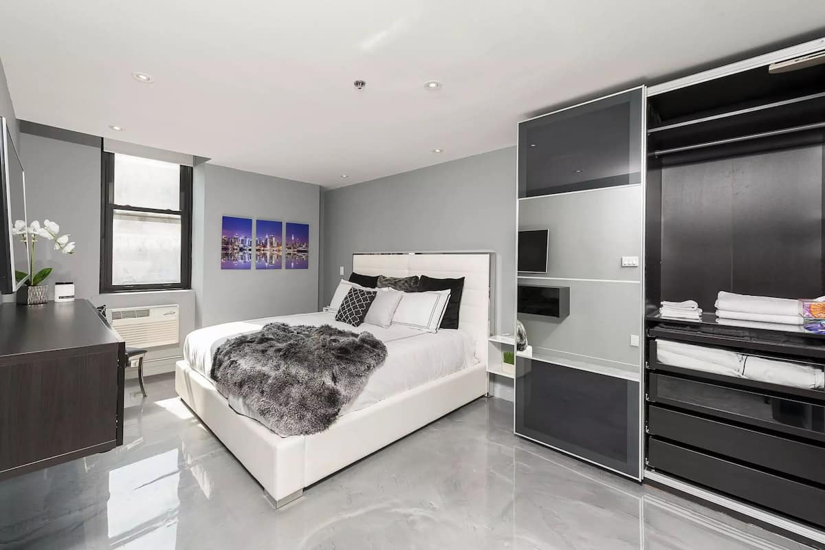 1 habitación y ropa de cama de alta calidad