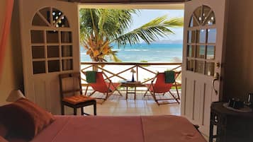 Room, 1 Double Bed, Balcony, Sea View | Iron/ironing board, free WiFi, bed sheets