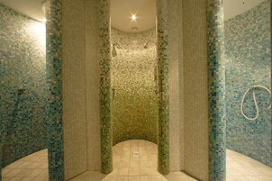 Sauna, body treatments, mud baths, aromatherapy, hot stone massages