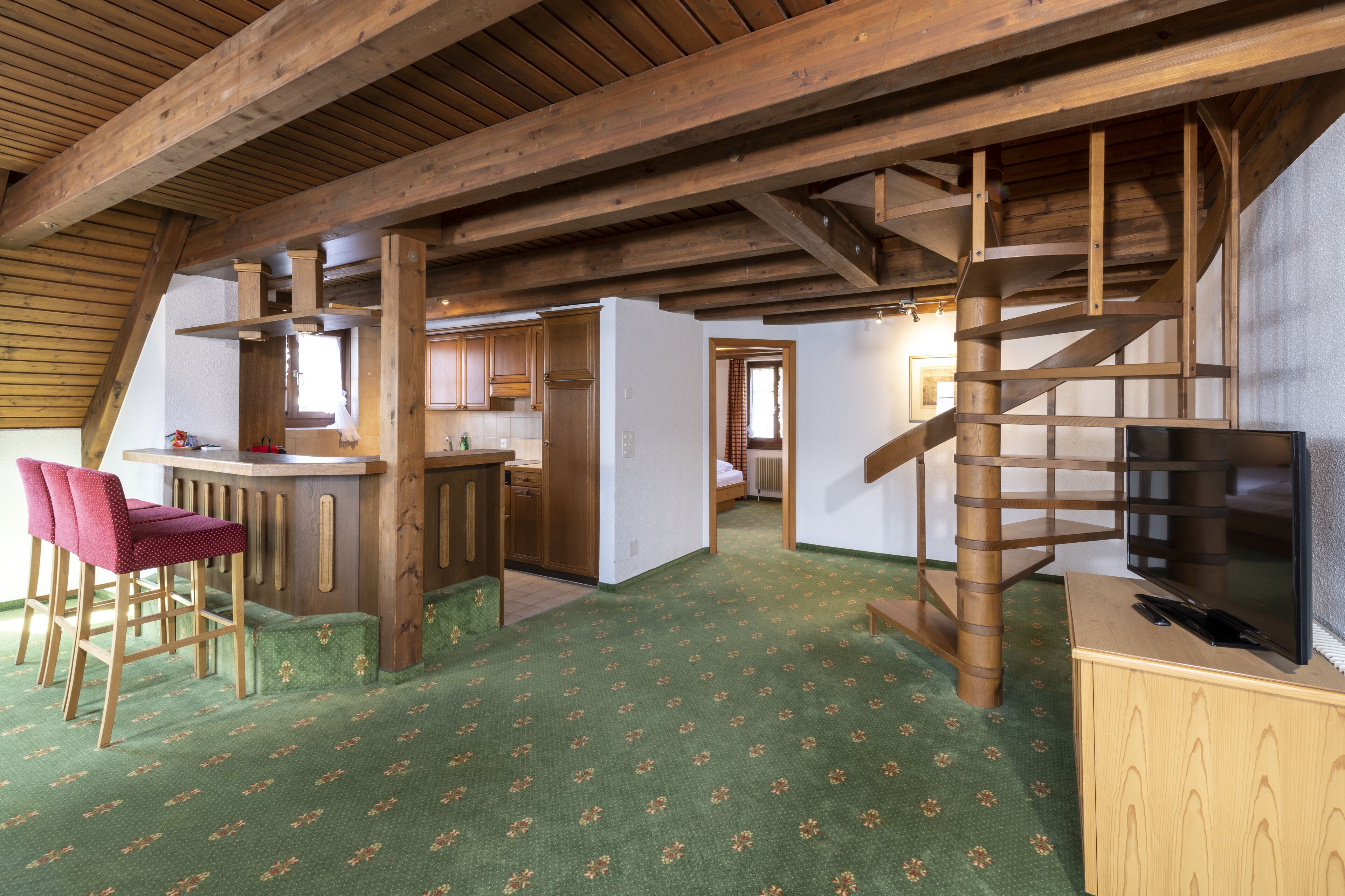 apartment pilatus | living area | flat-screen tv