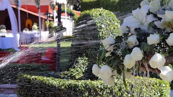 Outdoor wedding area