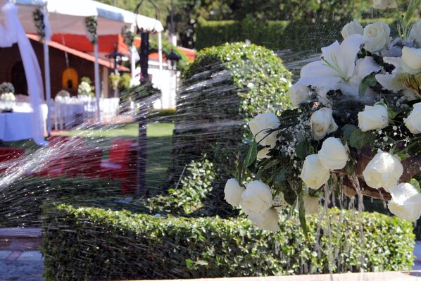 Outdoor wedding area
