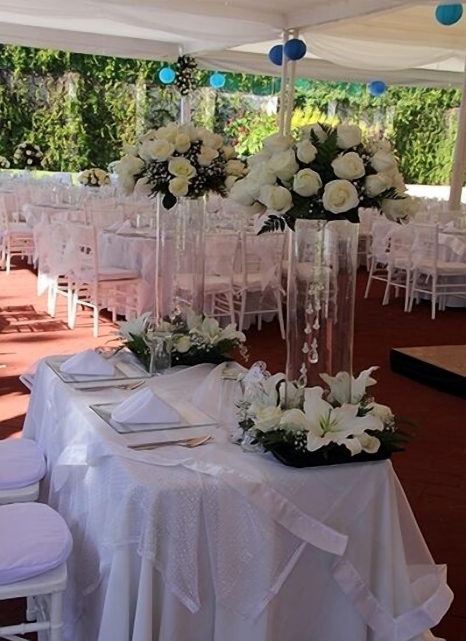 outdoor wedding area