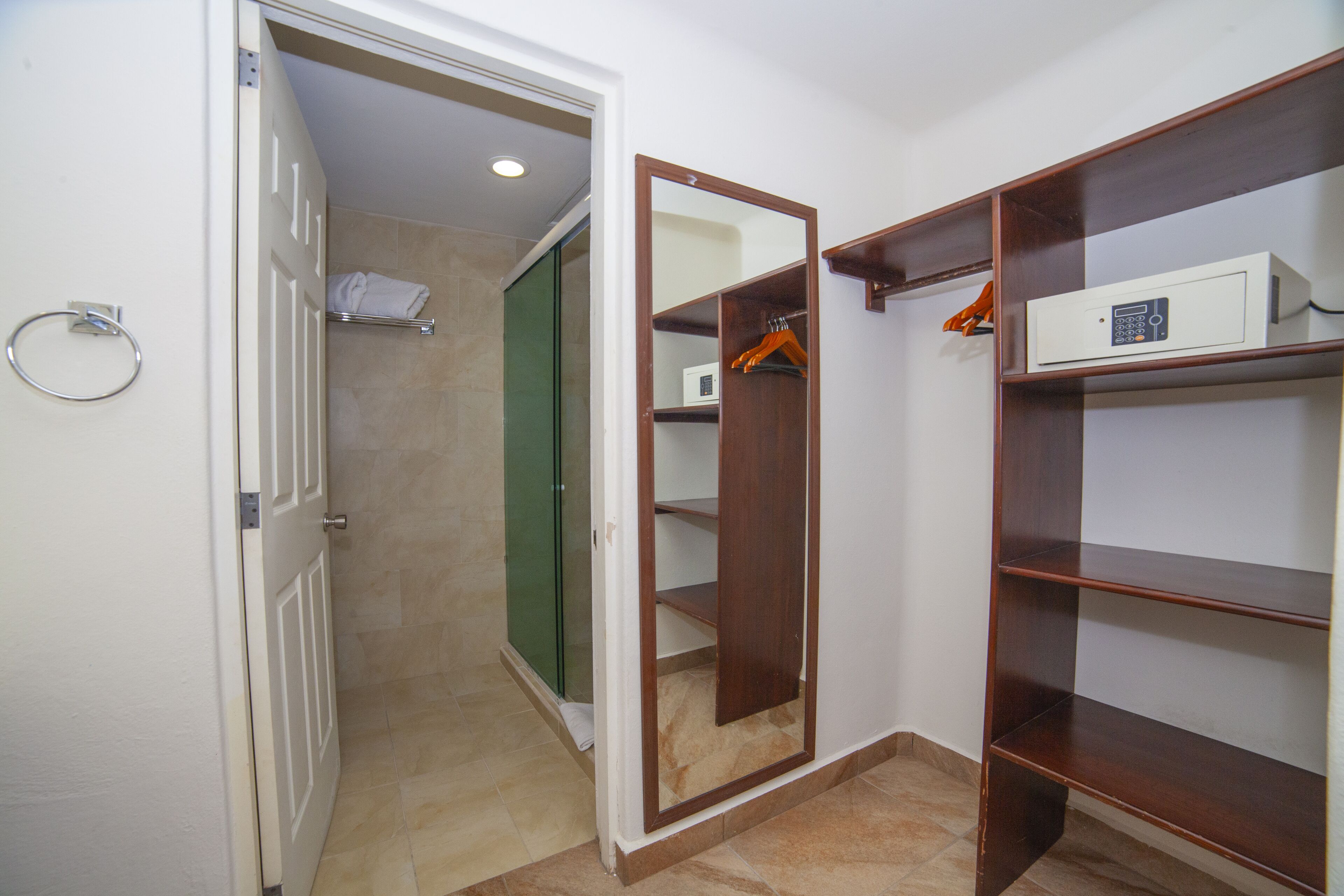 double room, 2 double beds, pool view | in-room safe, desk, blackout curtains, iron/ironing board