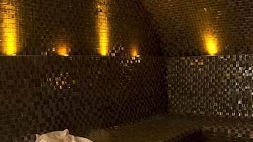 Steam room, Turkish bath, body treatments, hot stone massages