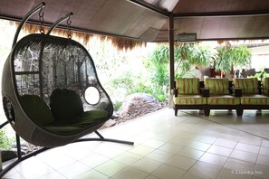 Outdoor treatment area, body treatments, body wraps, body scrubs