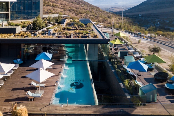 Indoor pool, outdoor pool, sun loungers