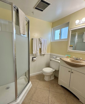 Free toiletries, hair dryer, towels