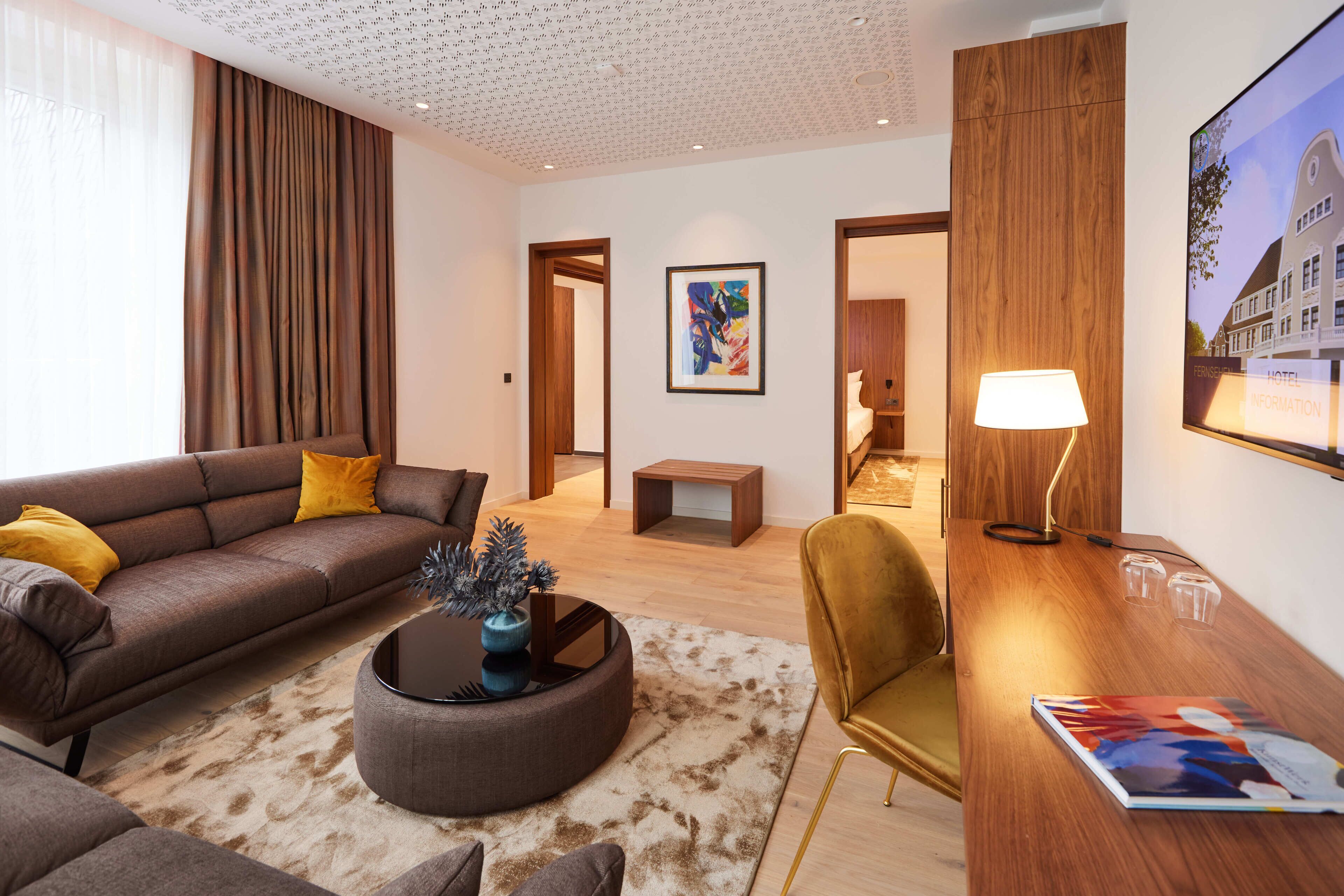 suite | living area | 55-inch smart tv with digital channels, tv, streaming services