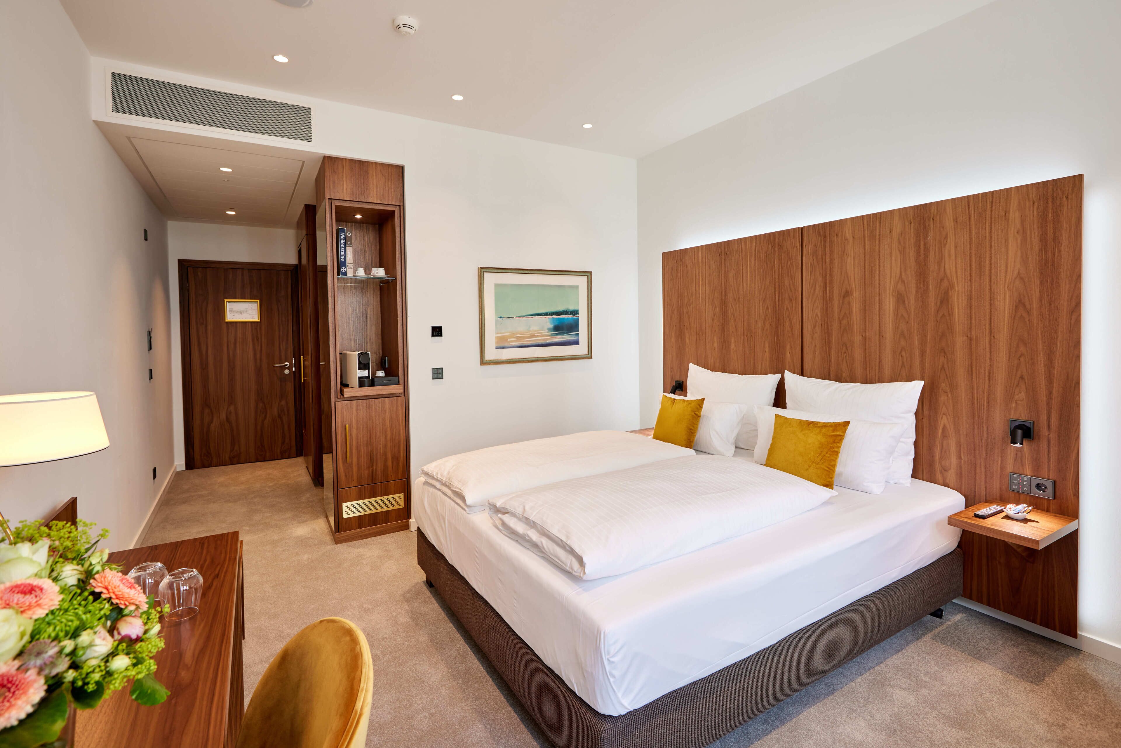 hypo-allergenic bedding, memory-foam beds, free minibar, in-room safe