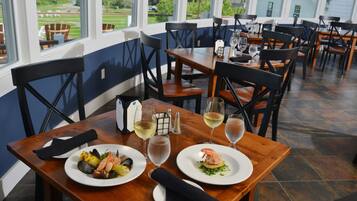 Breakfast, lunch, dinner served; ocean views