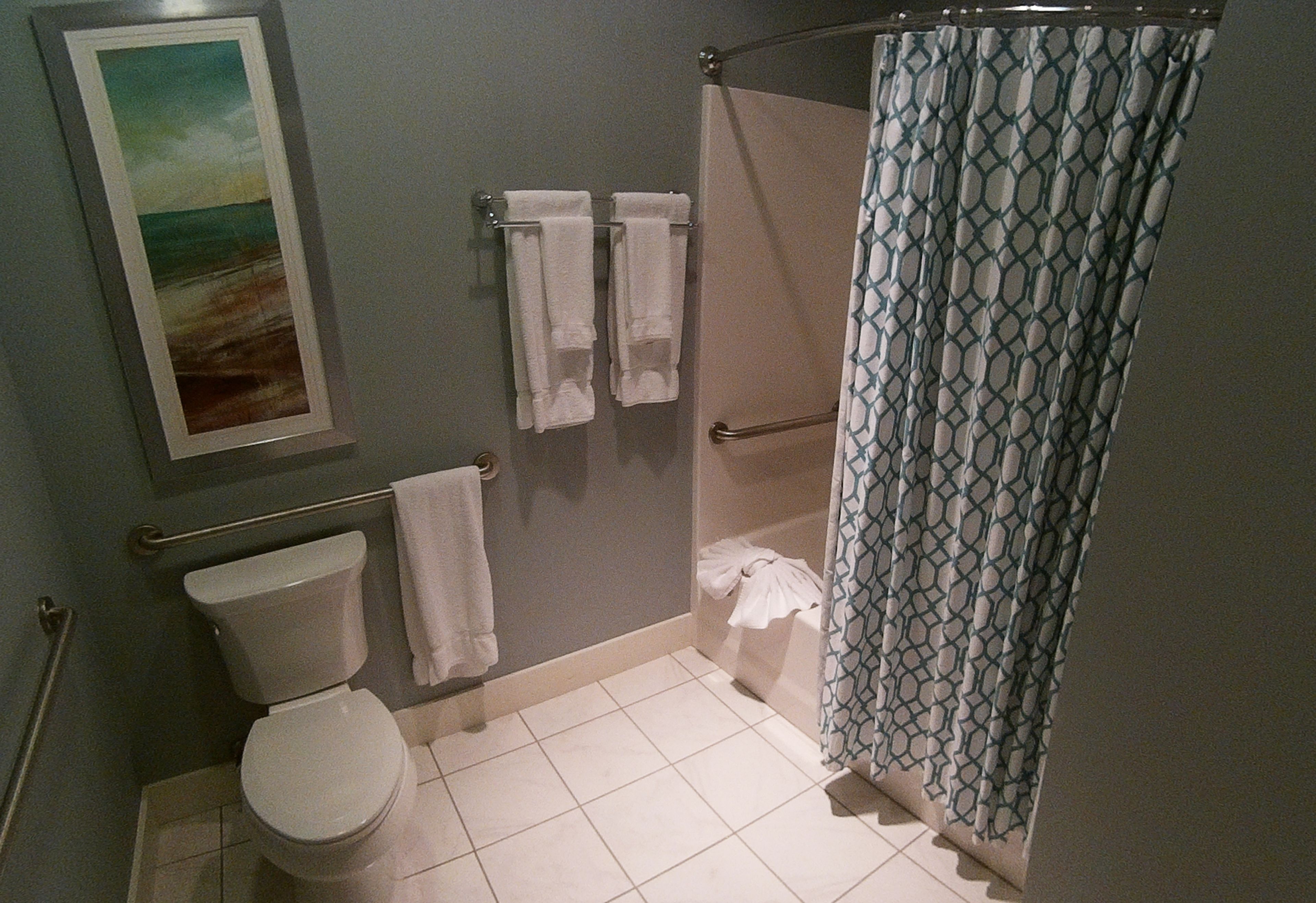 premier room | bathroom | shower, free toiletries, hair dryer, towels