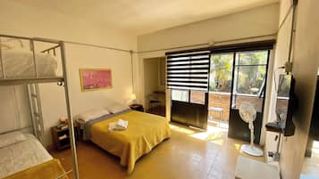 Quadruple Room, Multiple Beds, Shared Bathroom | In-room safe, individually decorated, iron/ironing board, free WiFi