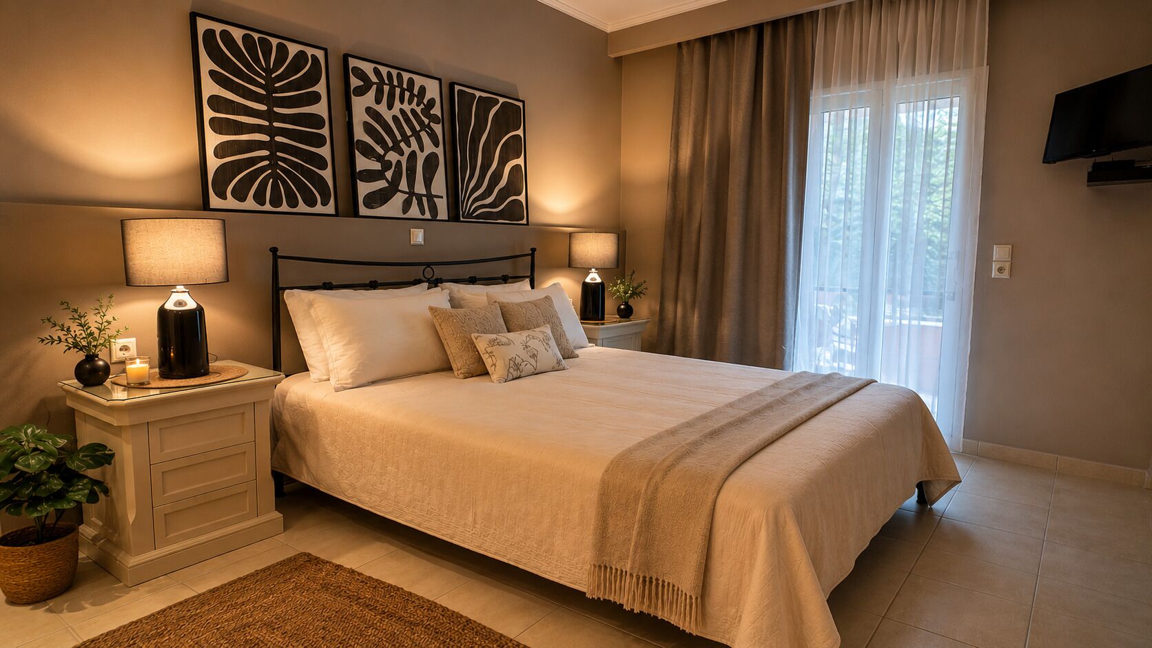 Grand Studio, 1 Queen Bed, Terrace, Garden View (Double)