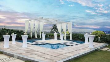 Outdoor wedding area