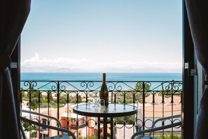 Studio, Sea View (Double) | Balcony view - Avra Paradise Aparthotel (Corfu)