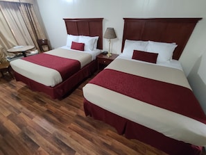 Deluxe Room, 2 Queen Beds, Non Smoking | Blackout drapes, soundproofing, iron/ironing board, rollaway beds