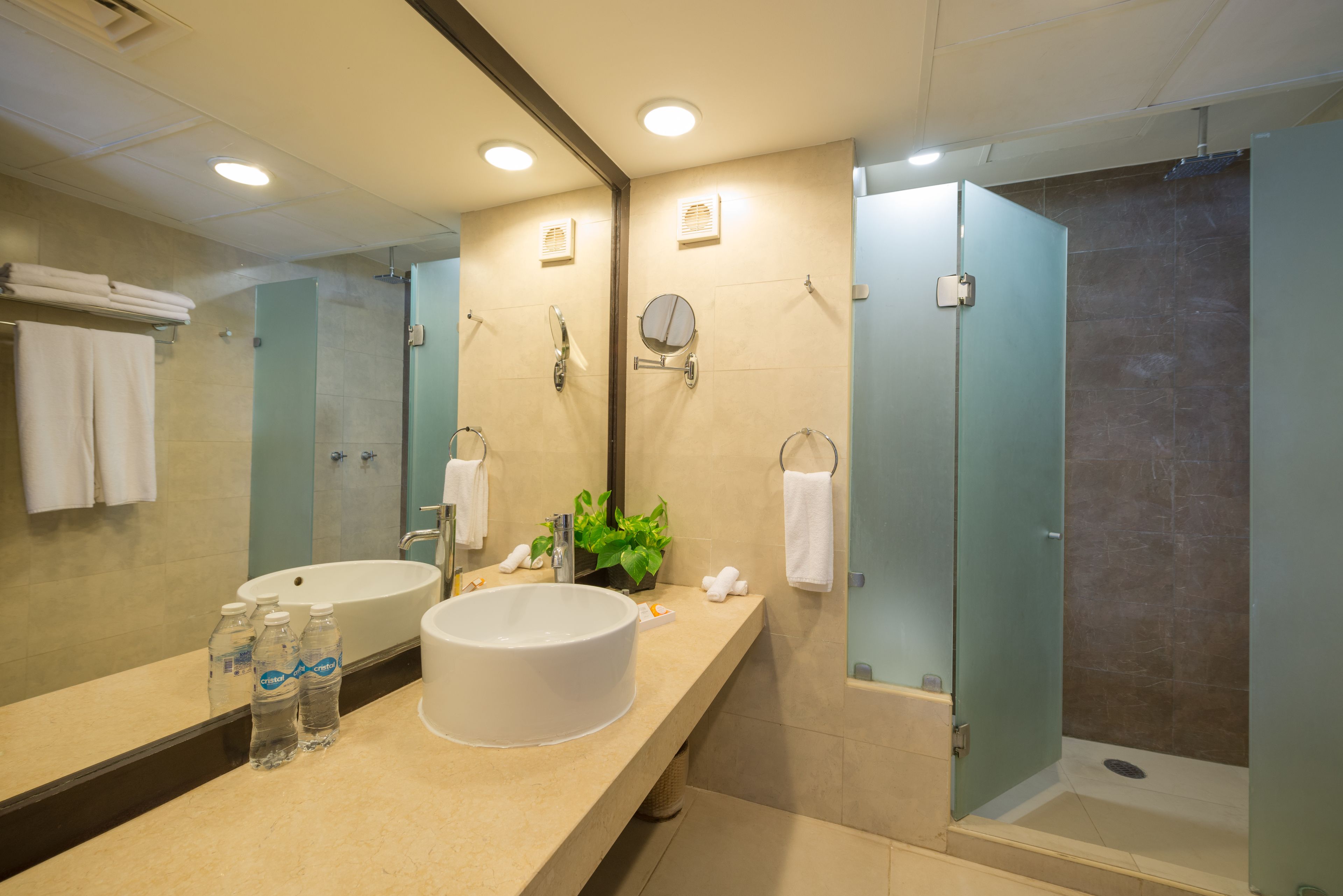 aldea two bedroom penthouse with rooftop and private pool  | bathroom | rainfall showerhead, designer toiletries, hair dryer, bathrobes