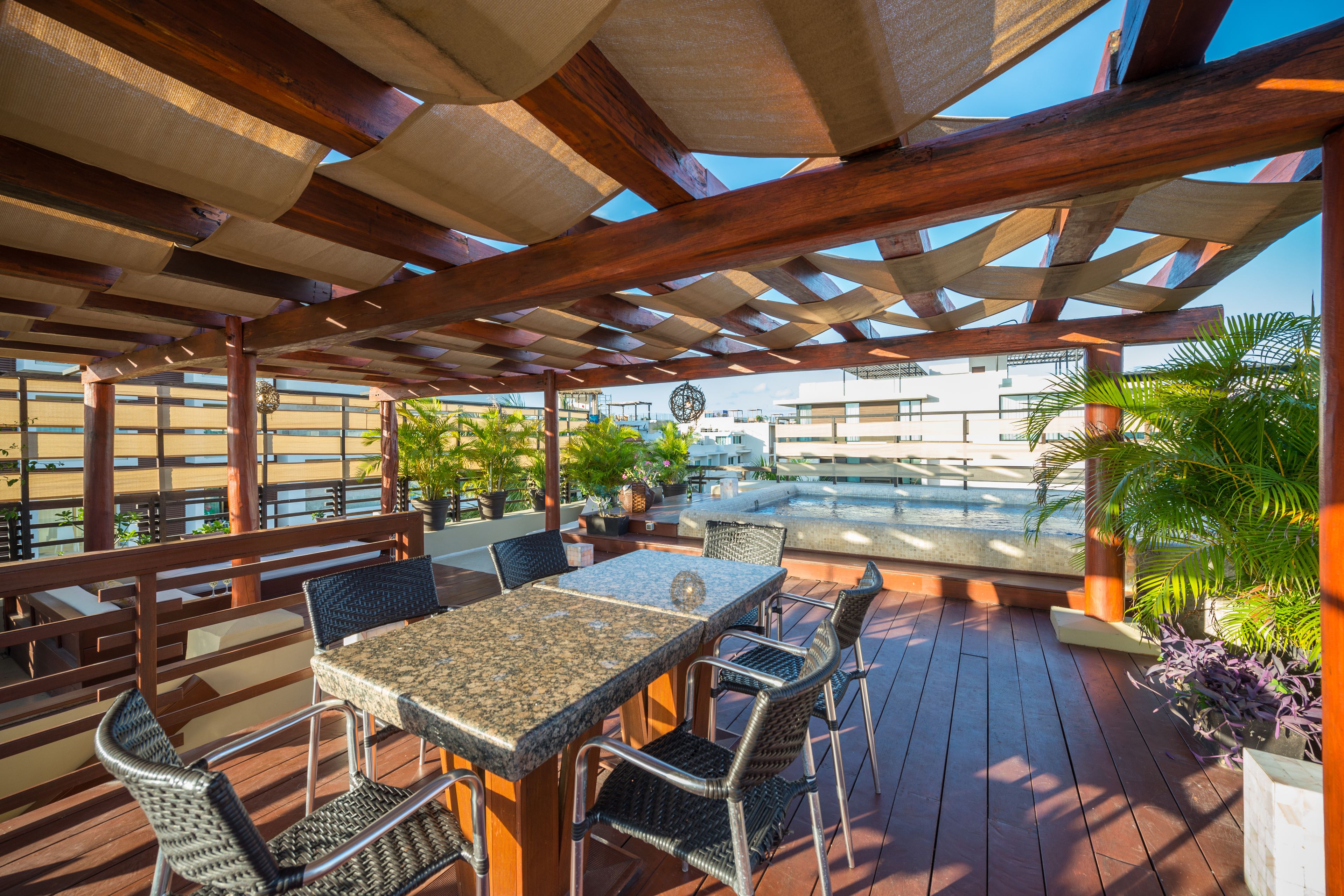 aldea two bedroom penthouse with rooftop and private pool  | down duvets, minibar, in-room safe, blackout curtains