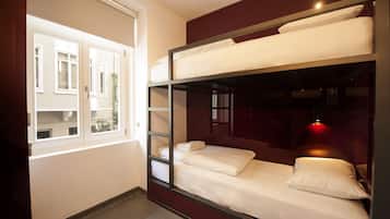 Bed in 4-Bed Standard Dormitory Room with Private Bathroom and Shared WC | In-room safe, soundproofing, iron/ironing board, free WiFi