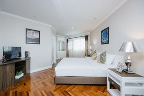 In-room safe, blackout drapes, iron/ironing board, cribs/infant beds