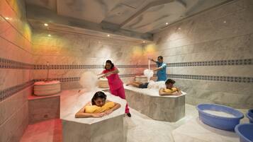 Sauna, hot tub, steam room, Turkish bath, body treatments, body wraps