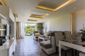 En 40-tommers LCD-TV med Parabol-TV samt TV